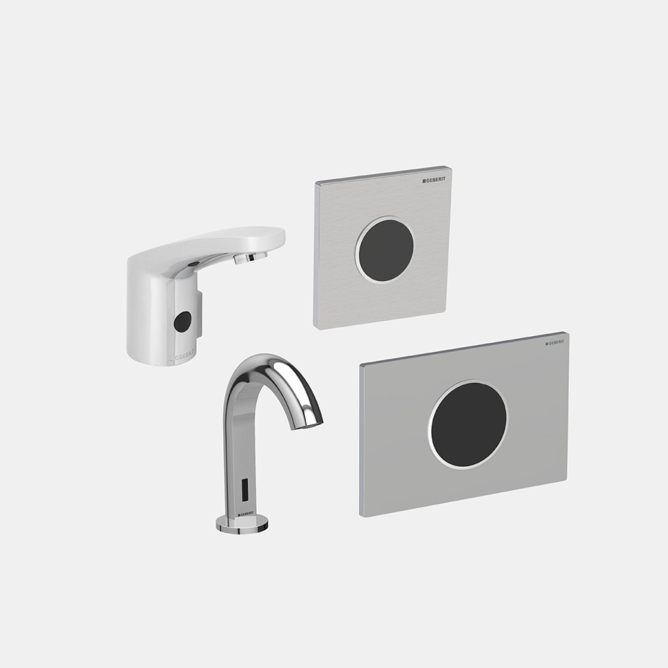 Verschiedene Produkte von Geberit (© Geberit) Verschiedene Produkte von Geberit (© Geberit)