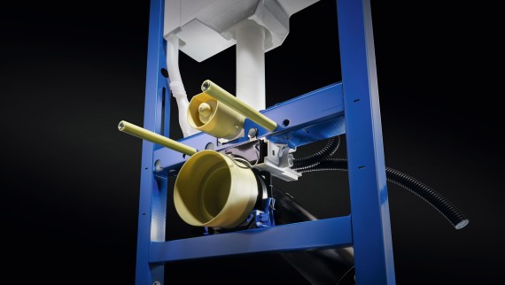 Vorbereiteter Stromanschluss über die Geberit Power & Connect Box Vorbereiteter Stromanschluss über die Geberit Power & Connect Box
