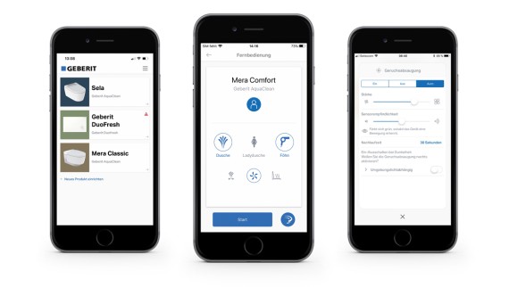 Funktionen der Geberit Home App