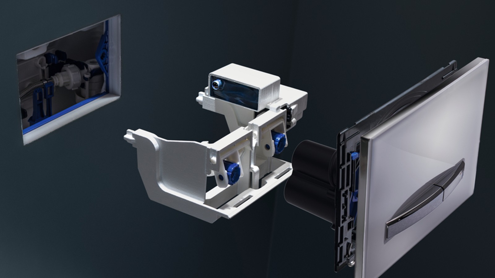 Die Geberit HS05 Hygienespülung lässt sich einfach in jedem Sigma Unterputzspülkasten 12 cm einbauen Die Geberit HS05 Hygienespülung lässt sich einfach in jedem Sigma Unterputzspülkasten 12 cm einbauen