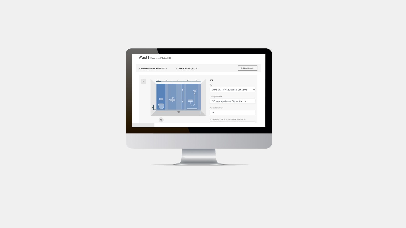 Geberit GIS- / Duofix-Rechner Geberit GIS- / Duofix-Rechner