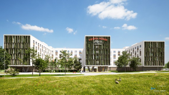Das größte Hotel Europas in Holz-Hybrid-Bauweise wurde in Wien Schwechat eröffnet (© BKK3 Architektur)