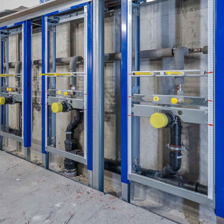 Installation mit Geberit Duofix