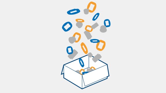 Sammeln der Geberit FlowFit Pressindikatoren und Schutzkappen