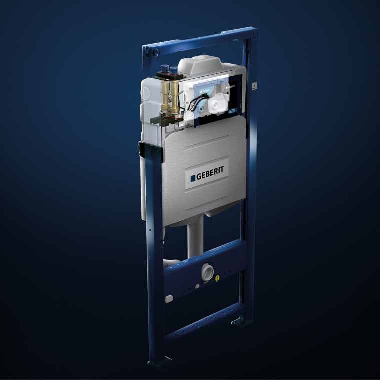 Geberit Sigma Unterputzspülkasten mit integrierter Hygienespülung. Geberit Sigma Unterputzspülkasten mit integrierter Hygienespülung.
