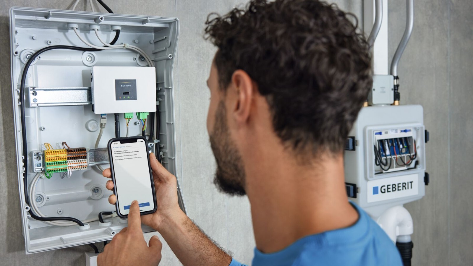 Bedienung der Endgeräte über das Geberit Gateway mit Geberit Control App