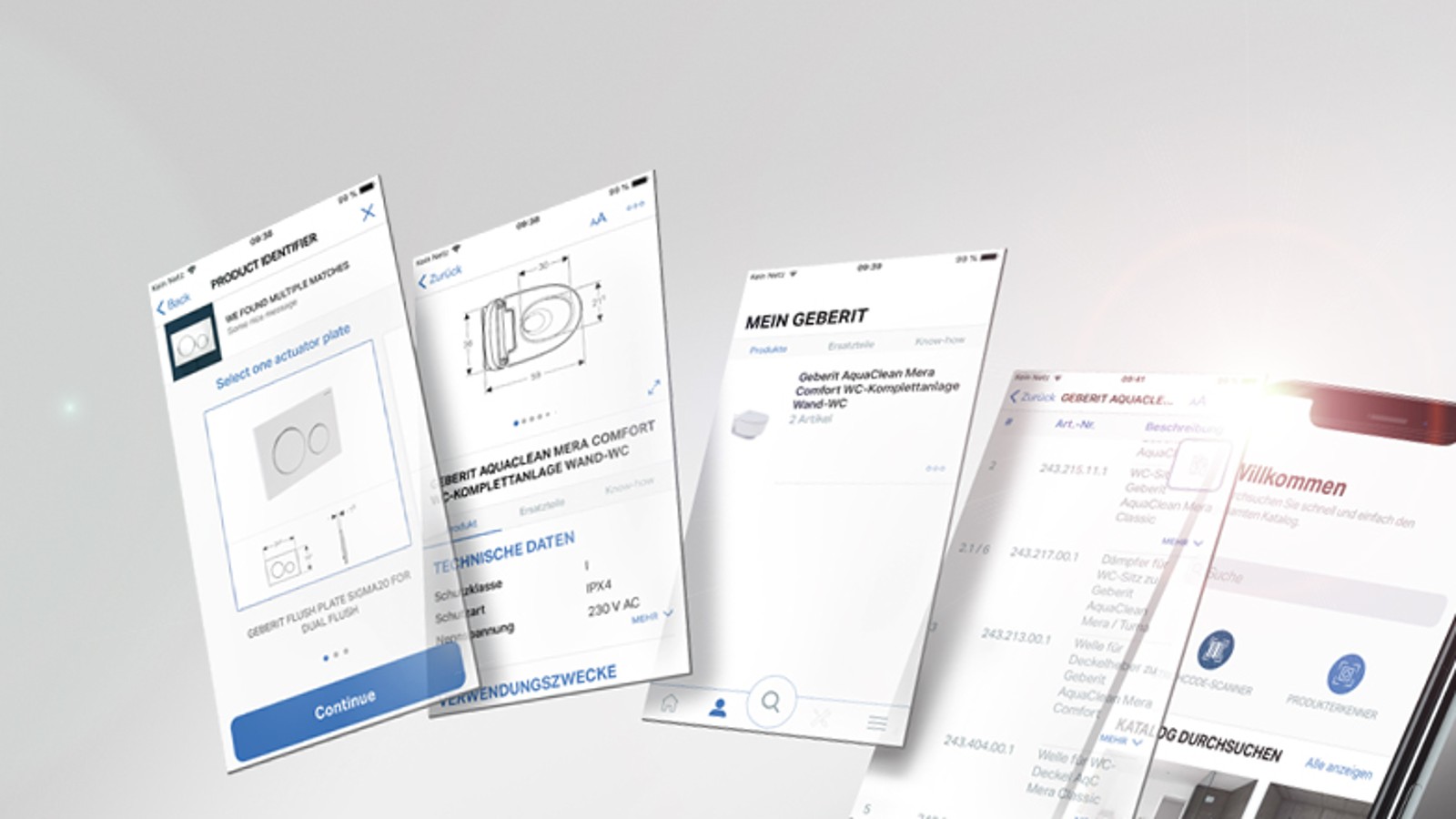Smartphone-App Geberit Pro Smartphone-App Geberit Pro