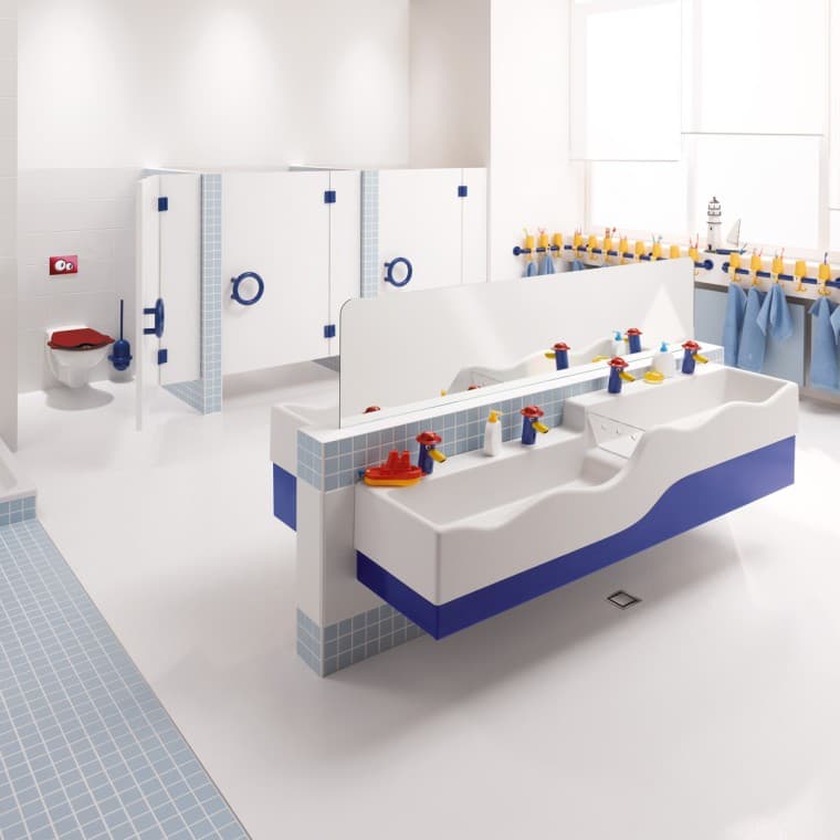 Bildungseinrichtungen, kindgerechte Trinkwasserarmaturen, Hygieneerziehung, Bambini Waschlandschaft Bildungseinrichtungen, kindgerechte Trinkwasserarmaturen, Hygieneerziehung, Bambini Waschlandschaft