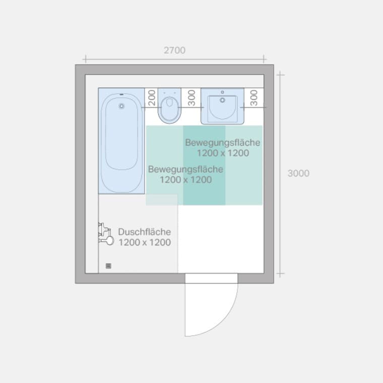 Seniorengerechtes Badezimmer mit Dusche und Badewanne Seniorengerechtes Badezimmer mit Dusche und Badewanne