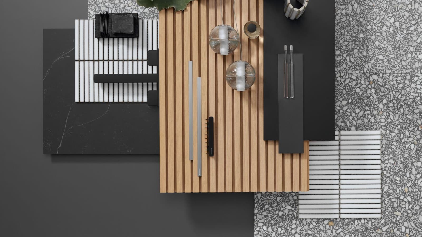Moodboard der Badserie Geberit ONE Moodboard der Badserie Geberit ONE