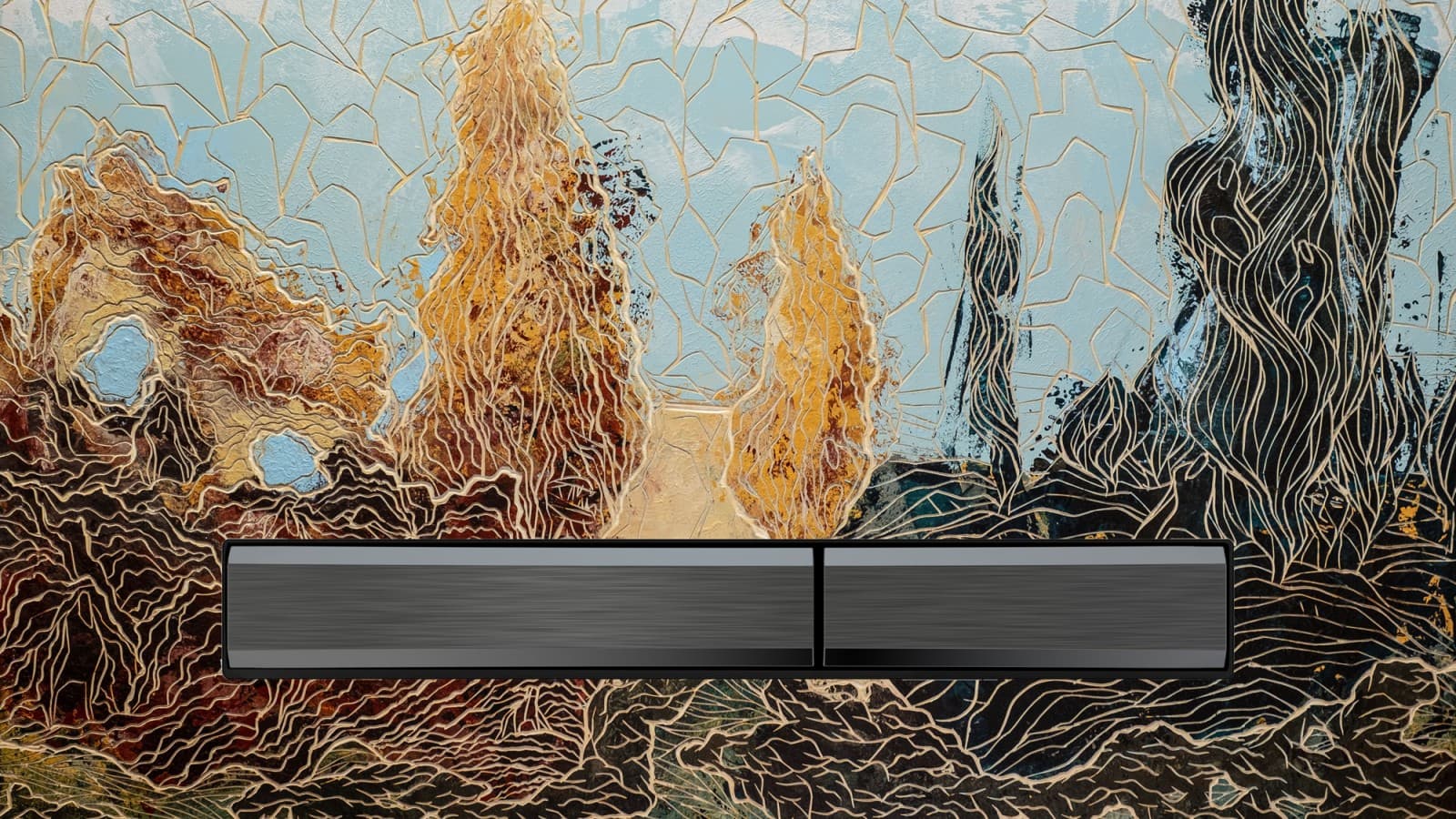 Betätigungsplatte Geberit Sigma50 in der Kunst-Edition von Jörg Heikhaus aka Alex Diamond Betätigungsplatte Geberit Sigma50 in der Kunst-Edition von Jörg Heikhaus aka Alex Diamond