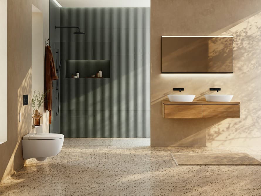 Badezimmer mit Geberit AquaClean Alba Badezimmer mit Geberit AquaClean Alba
