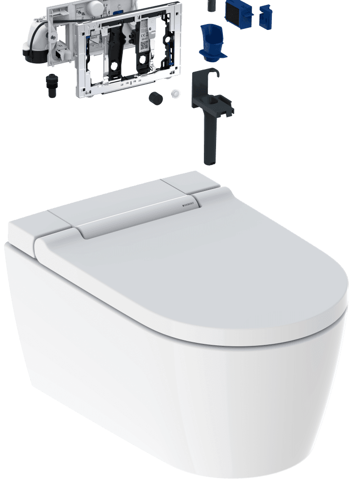 AquaClean Sela mit weiß-alpiner Design-Abdeckung und dem Geberit DuoFresh Modul AquaClean Sela mit weiß-alpiner Design-Abdeckung und dem Geberit DuoFresh Modul