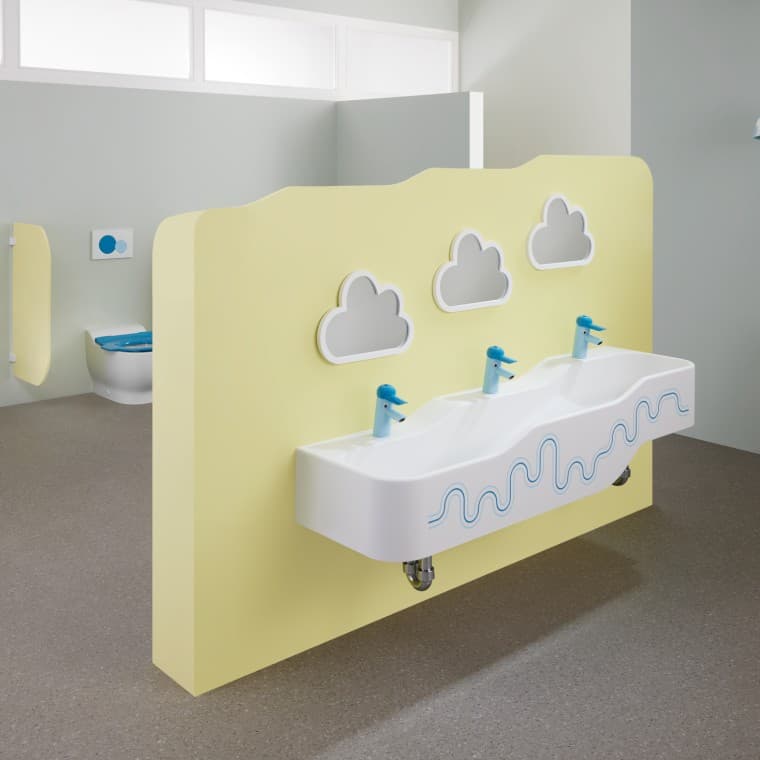 Bildungseinrichtungen, kindgerechte Trinkwasserarmaturen, Hygieneerziehung, Bambini Waschlandschaft Bildungseinrichtungen, kindgerechte Trinkwasserarmaturen, Hygieneerziehung, Bambini Waschlandschaft