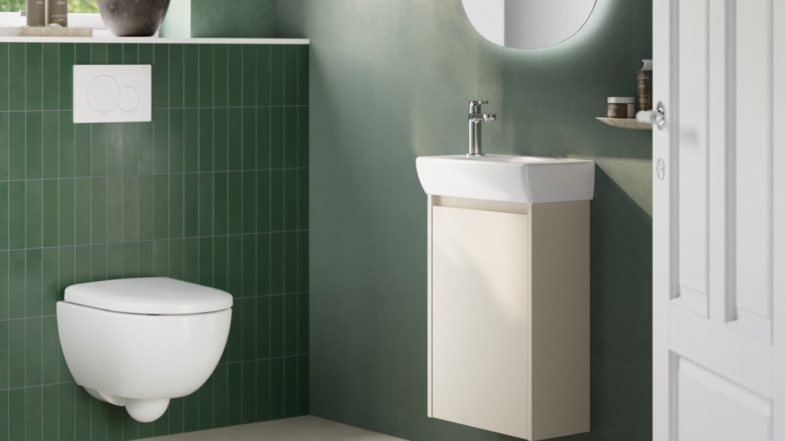 Die kompakten Badezimmermöbel der Serie Geberit Renova Compact Die kompakten Badezimmermöbel der Serie Geberit Renova Compact