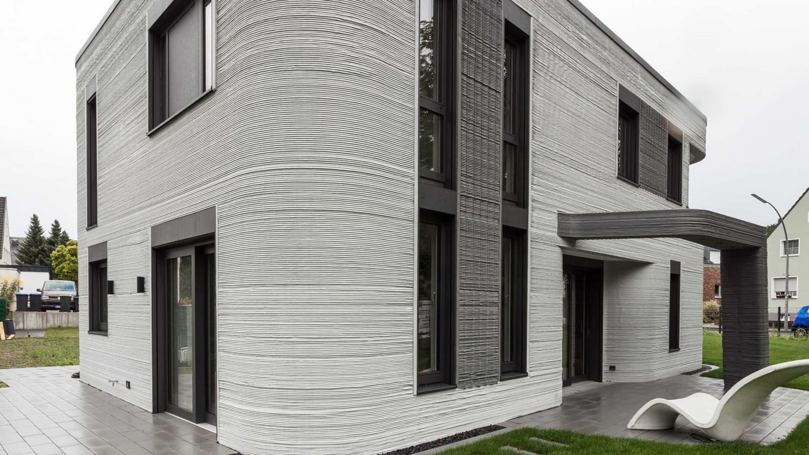 Deutschlands erstes Wohnhaus aus dem 3D-Drucker im nordrhein-westfälischen Beckum Deutschlands erstes Wohnhaus aus dem 3D-Drucker im nordrhein-westfälischen Beckum
