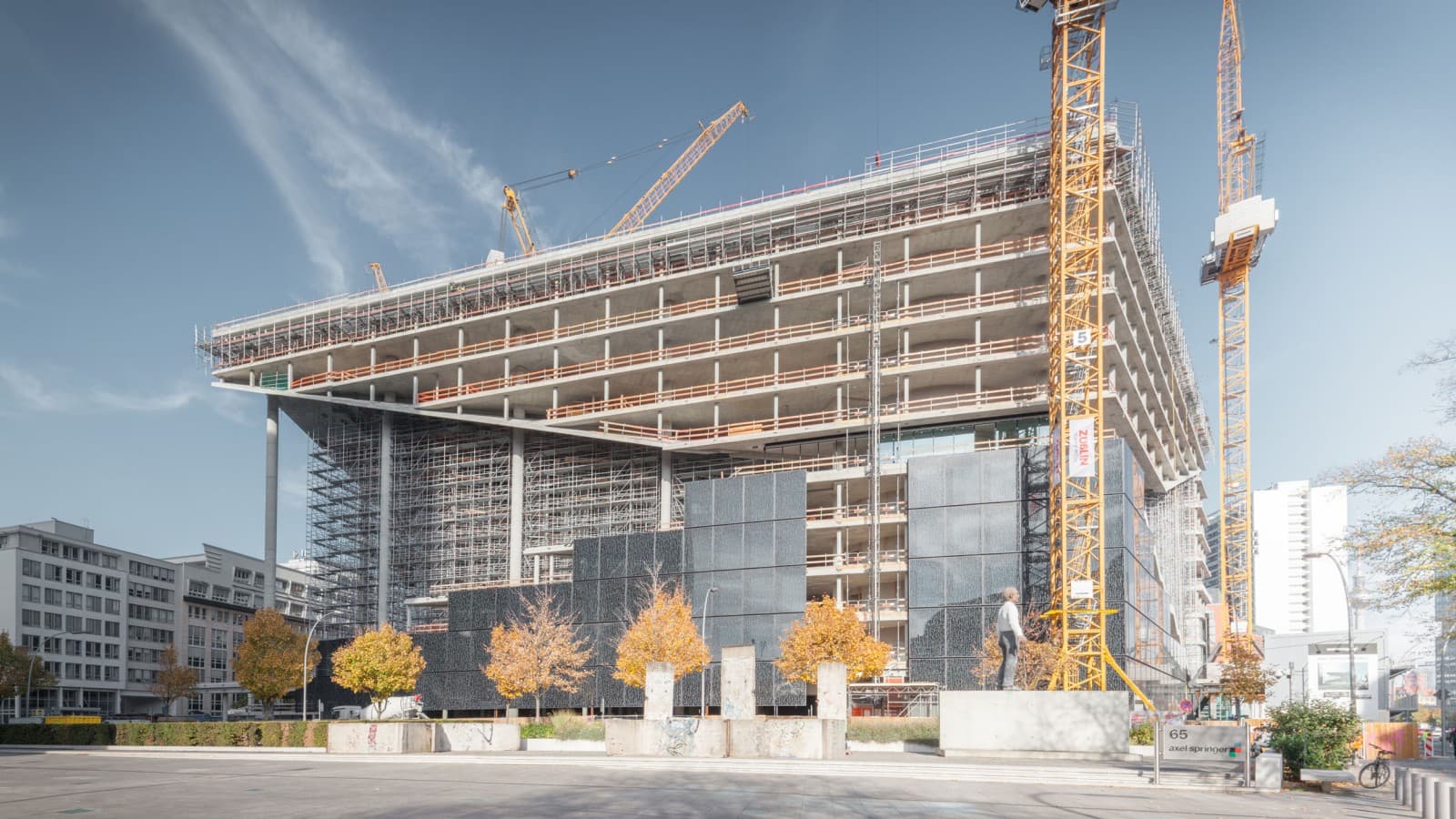 Baustelle Axel-Spinger-Neubau von Oktober 2016 bis Dezember 2019 in Berlin Baustelle Axel-Spinger-Neubau von Oktober 2016 bis Dezember 2019 in Berlin
