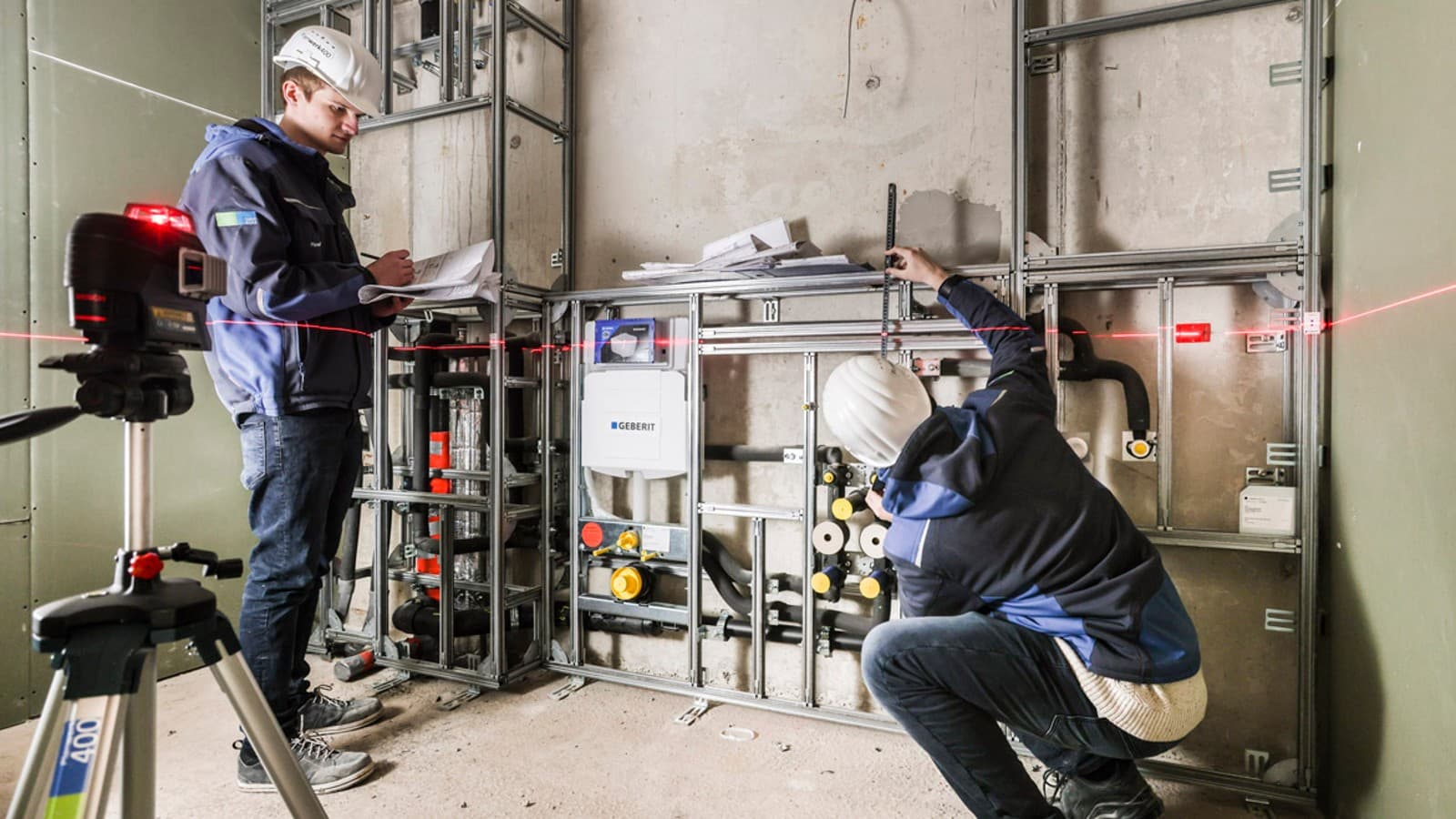 Abnahme der Geberit GIS IV Installation durch ein Ingenieurbüro. Abnahme der Geberit GIS IV Installation durch ein Ingenieurbüro.