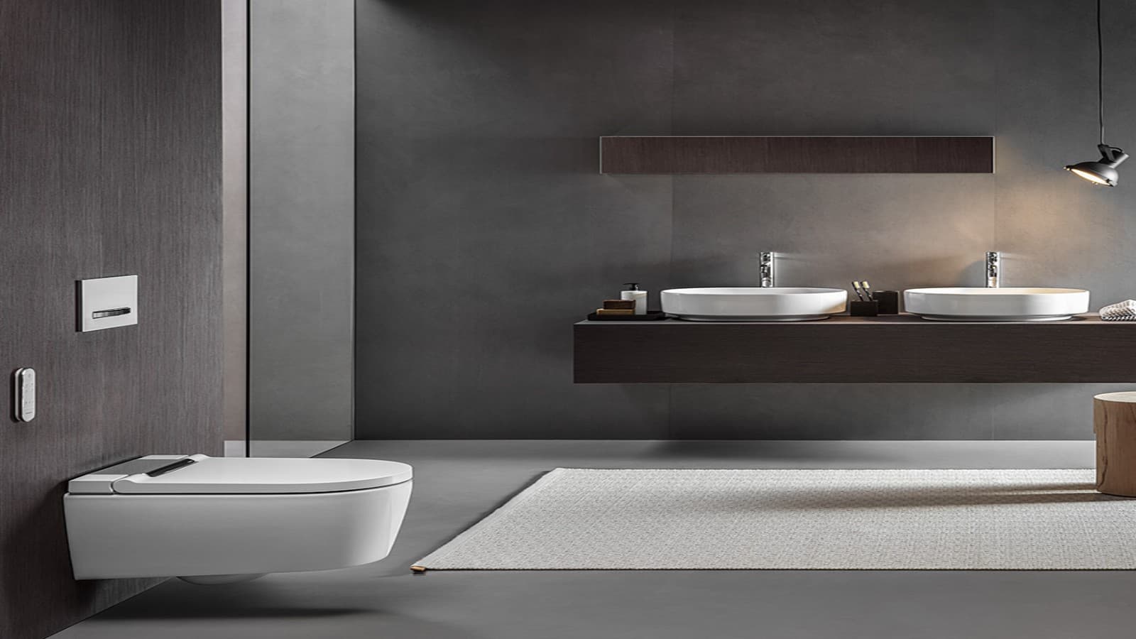 Dusch-WC Geberit AquaClean Sela und Geberit Betätigungsplatte Sigma50 in weiß Dusch-WC Geberit AquaClean Sela und Geberit Betätigungsplatte Sigma50 in weiß