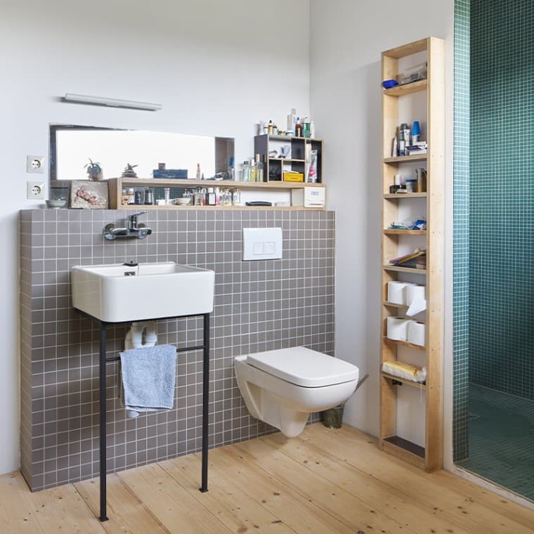 Großes Bad in der Maisonettwohnung, © Stephan Baumann Großes Bad in der Maisonettwohnung, © Stephan Baumann