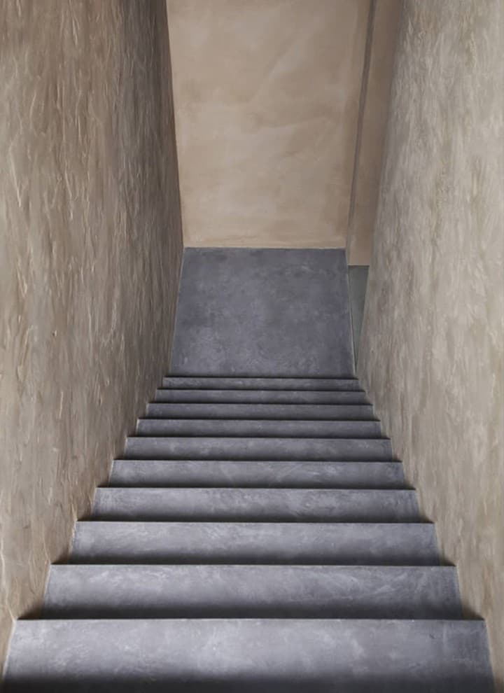 Treppe mit Betonputz Treppe mit Betonputz