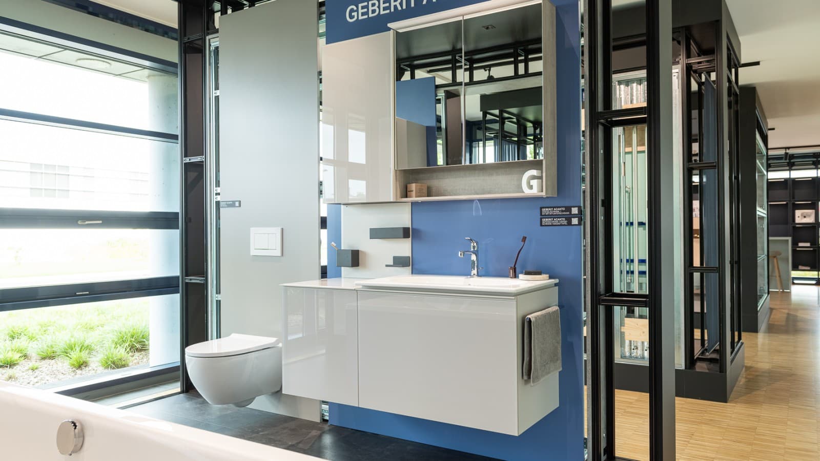 Badserie Geberit Acanto in der Ausstellung im BäderForum und GIZ Langenfeld. Badserie Geberit Acanto in der Ausstellung im BäderForum und GIZ Langenfeld.