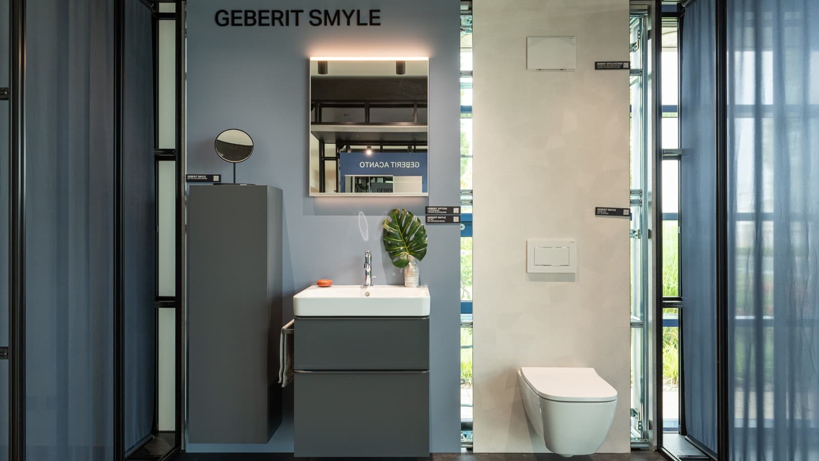 Badserie Geberit Smyle in der Ausstellung im BäderForum und GIZ Langenfeld. Badserie Geberit Smyle in der Ausstellung im BäderForum und GIZ Langenfeld.