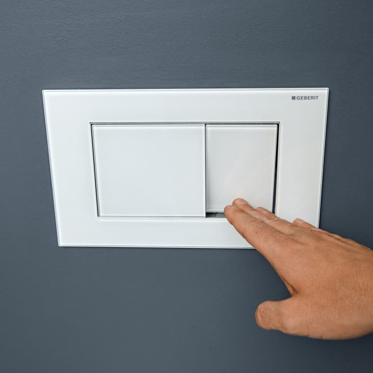 Betätigungsplatte Sigma40 in Weiß matt Betätigungsplatte Sigma40 in Weiß matt