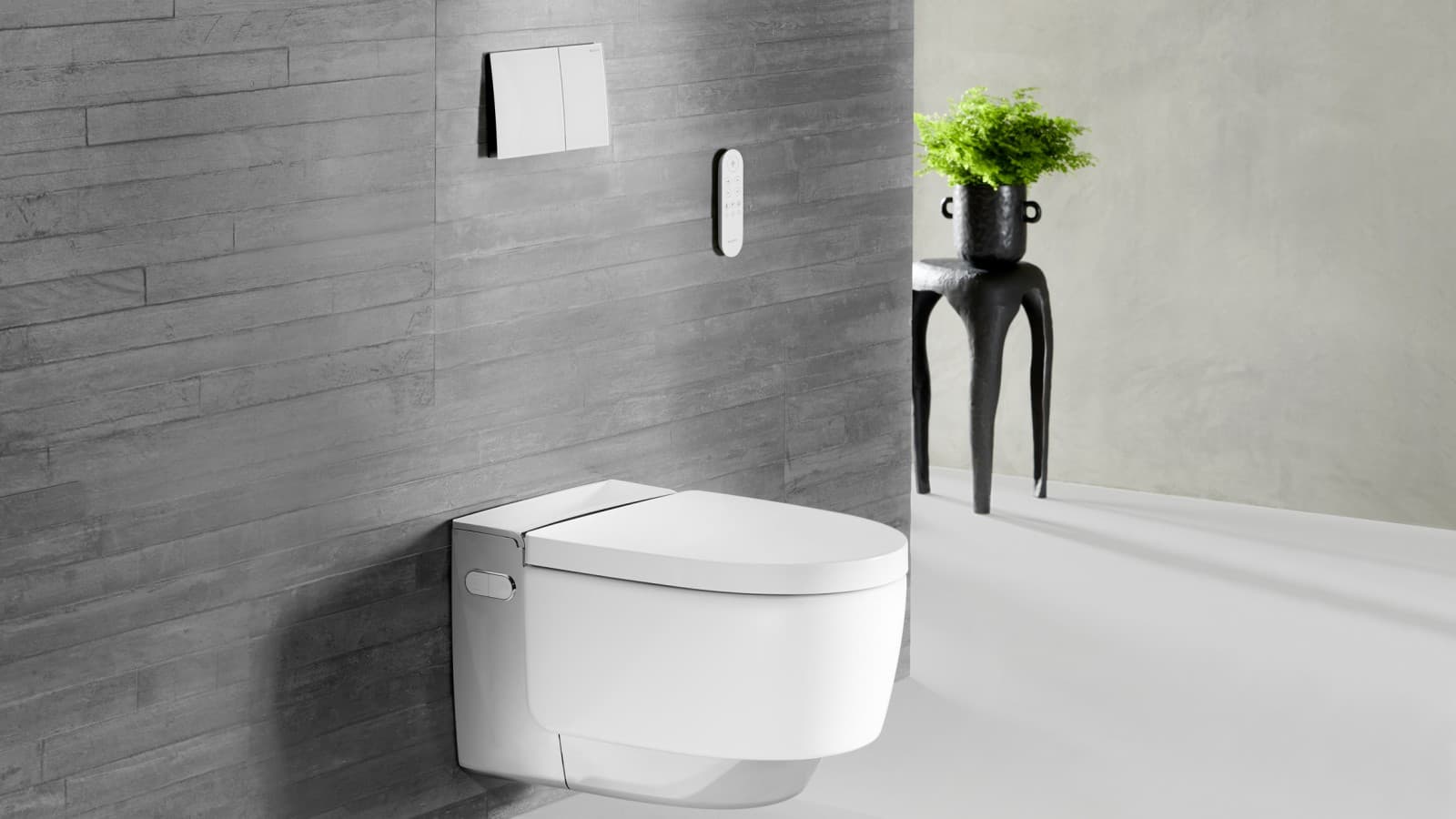 Geberit AquaClean Mera Comfort chrome mit Fernbedienung und Betätigungsplatte Geberit Sigma70 Geberit AquaClean Mera Comfort chrome mit Fernbedienung und Betätigungsplatte Geberit Sigma70