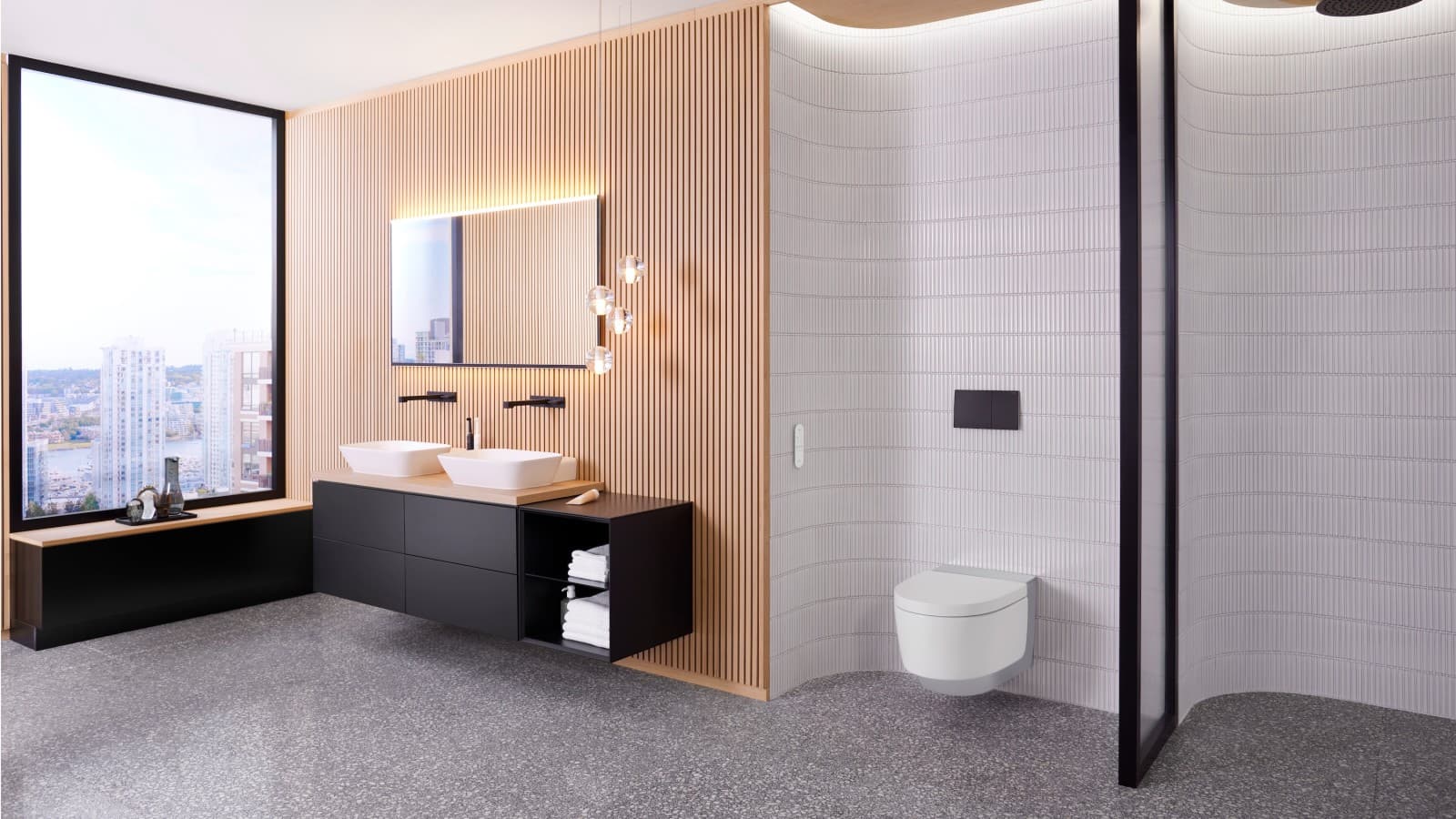 Geberit AquaClean Mera mit Chrome Verkleidung Geberit AquaClean Mera mit Chrome Verkleidung
