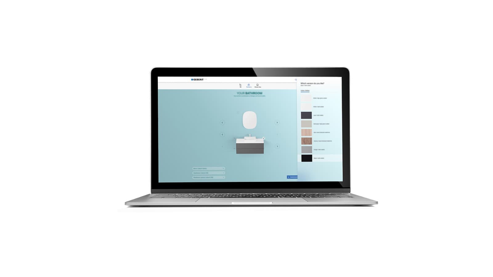 Badspiegel, Badmöbel und Unterschrank im Geberit Produktfinder auswählen Badspiegel, Badmöbel und Unterschrank im Geberit Produktfinder auswählen