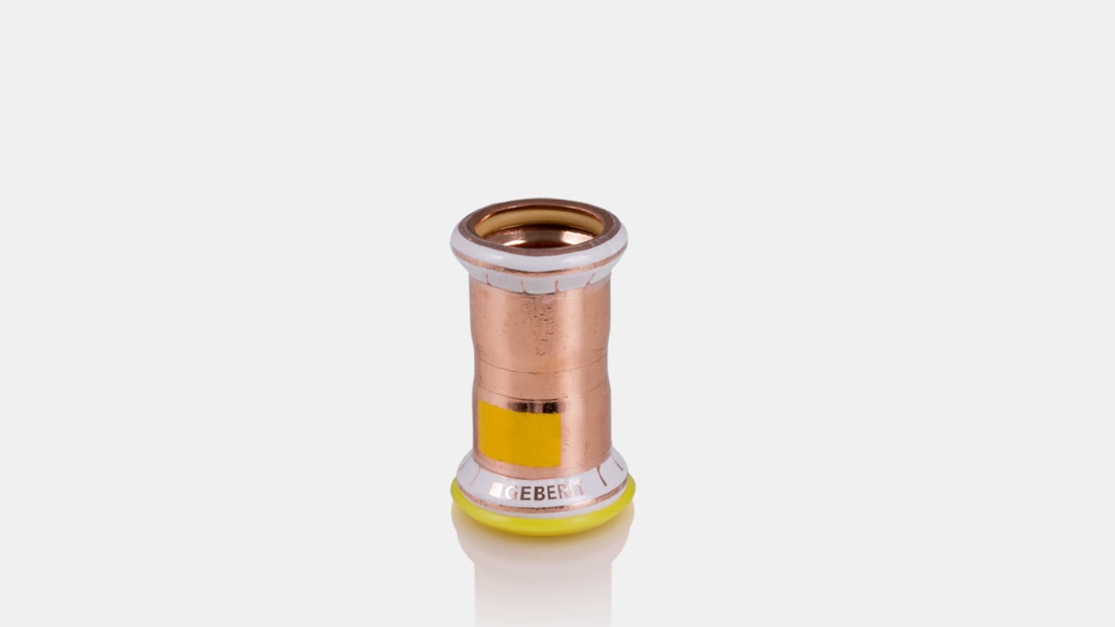 Ein Geberit Mapress Kupfer Fitting für Gasanwendungen Ein Geberit Mapress Kupfer Fitting für Gasanwendungen